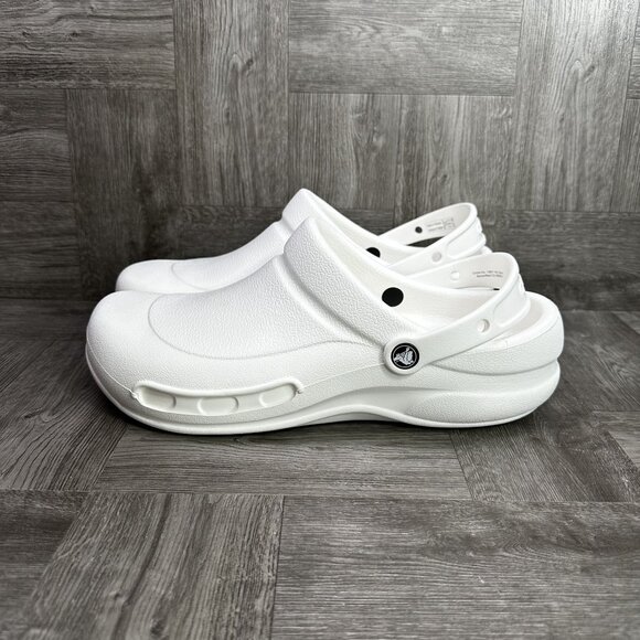 CROCS Bistro Men's size 12 White Work Clog - Picture 2 of 8